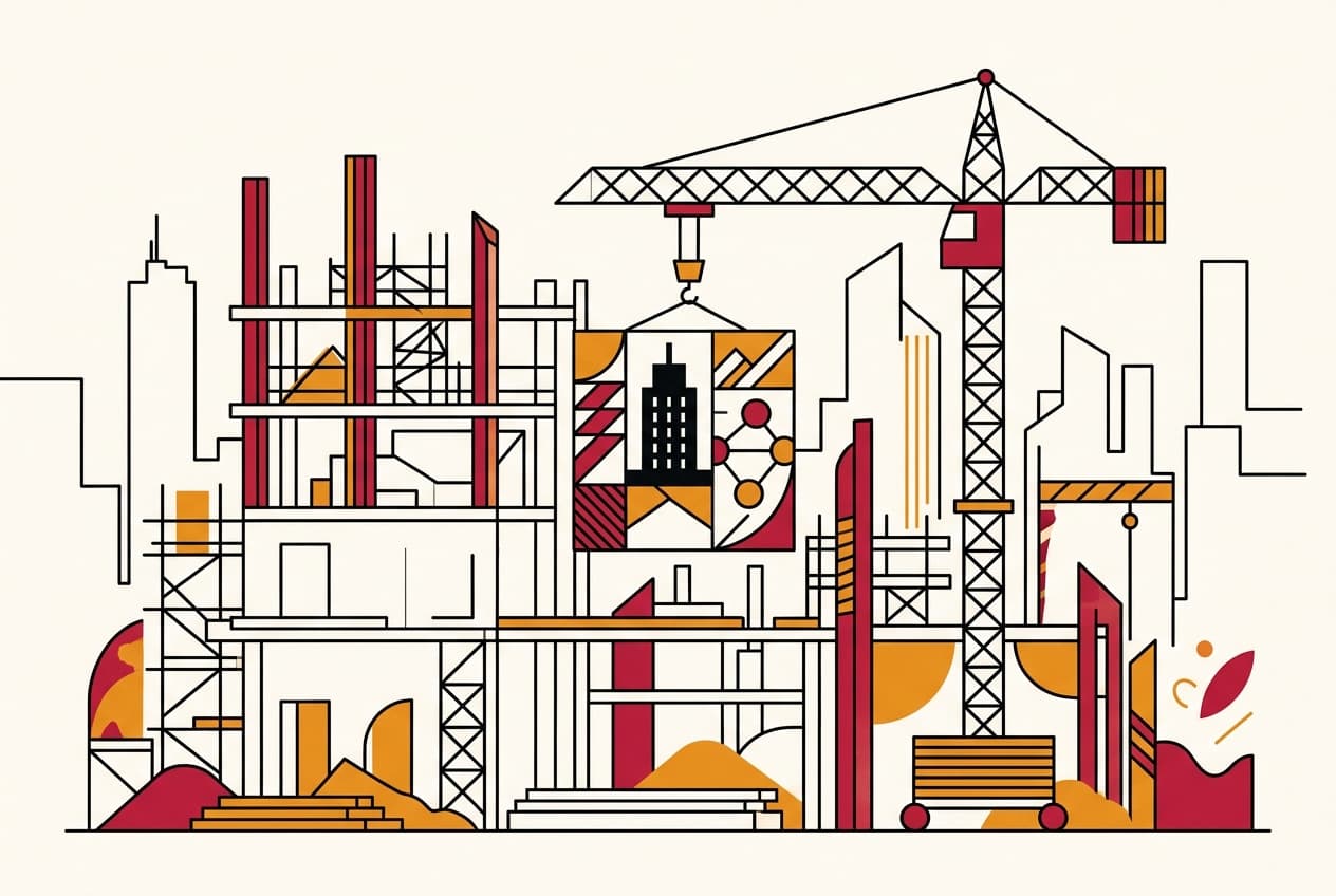 Bâtiment, chantier, offre d'emploi, logo LinkedIn